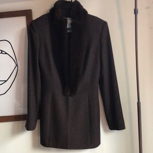 Zang Toi Wool and Fur Coat